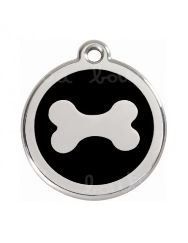 Médaille os sur fond coloré Red Dingo 3cm - La Boutique à Pierrot