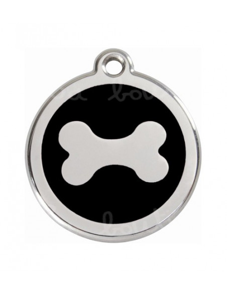 Médaille os sur fond coloré Red Dingo 3cm - La Boutique à Pierrot