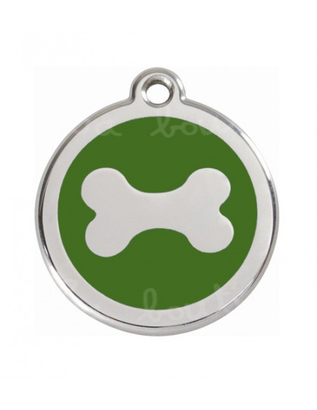 Médaille os sur fond coloré Red Dingo 3cm - La Boutique à Pierrot