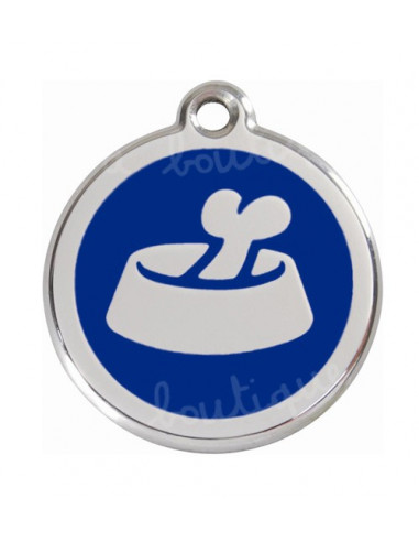 Pendentif chien Red Dingo gamelle bleue 3cm