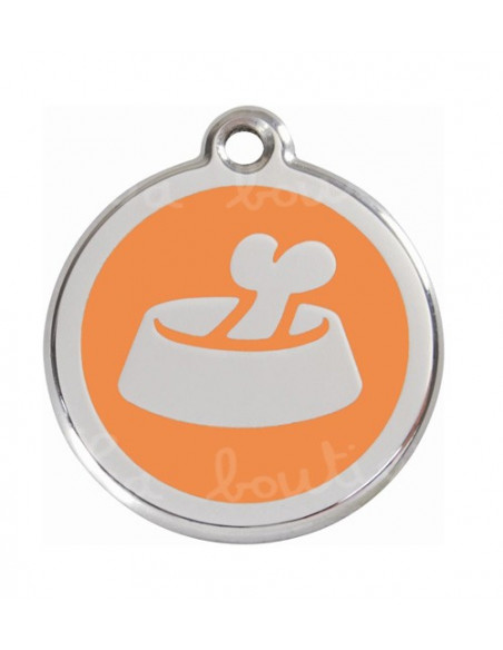 Pendentif chien Red Dingo gamelle orange 3cm