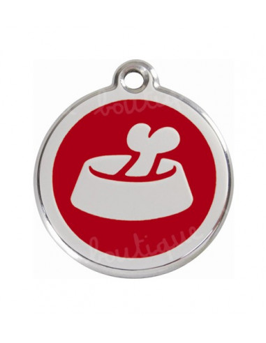 Pendentif chien Red Dingo gamelle rouge 3cm