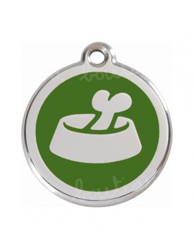 Pendentif chien Red Dingo gamelle verte 3cm