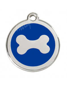Médaille pour grand chien Red Dingo Os bleu 38mm