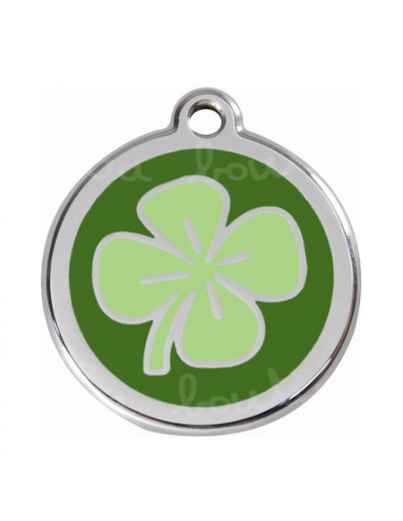 Médaille pour chien red dingo 2cm, trèfle à 4 feuilles