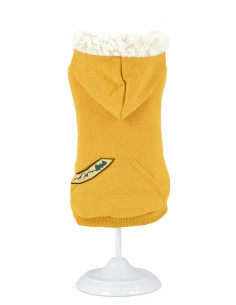 Sweat à capuche pour chien Moutarde doublé