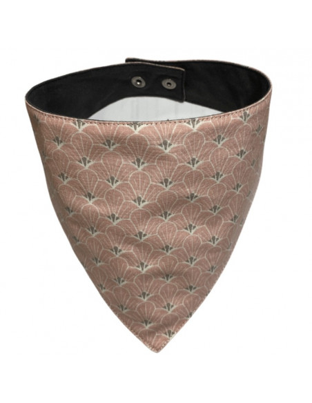Collier bandana rose et gris pour chien