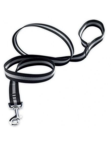 Laisse noire et grise Bobby Arlequin