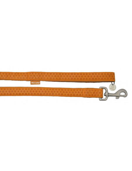 Laisse pour Chien Mac Leather orange
