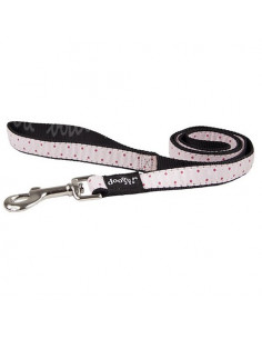 Laisse à pois roses Doogy