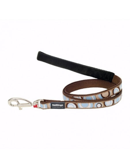 Laisse marron avec cercles bleu Red Dingo Circadelic