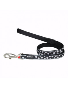 Laisse noire à pois blancs Red Dingo