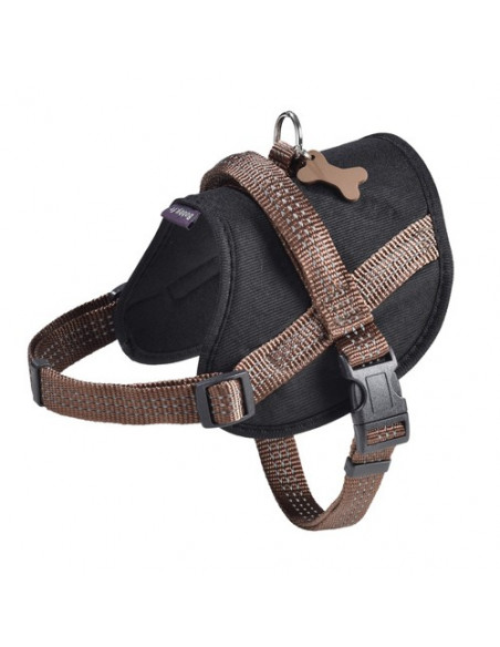 Harnais réfléchissant Bobby EASY SAFE marron