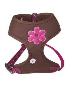Harnais tee-shirt pour chien Bobby, Flower rose