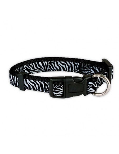 Collier pour chien collection zèbre blanc