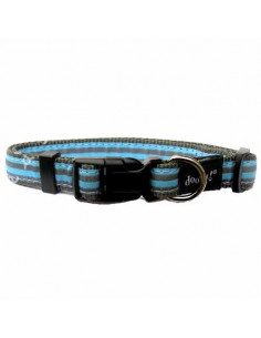 Collier rayé bleu pour chien Doogy