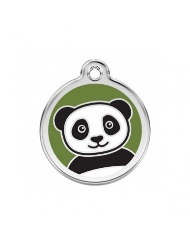 Médaille Red Dingo modèle Panda sur fond vert 3cm