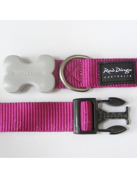 Collier pour chien Red Dingo avec fermoir os - La Boutique à Pierrot.