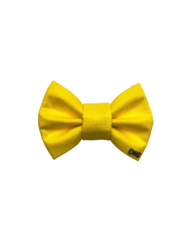 Noeud Papillon uni pour chien Funky Dog, jaune