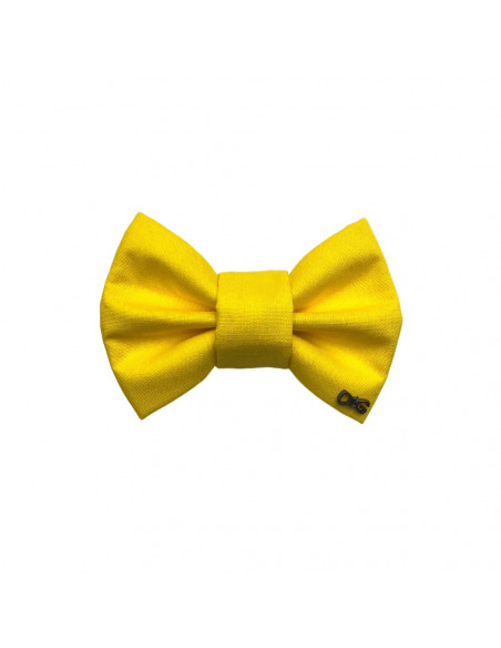 Noeud Papillon uni pour chien Funky Dog, jaune