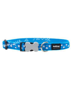 Collier pour chien bleu Red Dingo avec étoiles