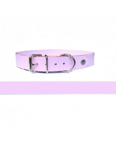 Collier pour chien en cuir rose à personnaliser