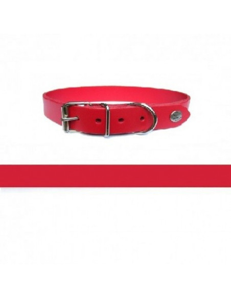 Collier pour chien en cuir rouge à personnaliser