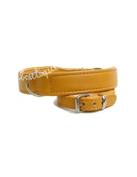 Collier camel Bobby escapade cuir d'agneau pour chien