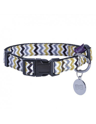 Collier pour chien Bobby Zigzag et médaille gravée