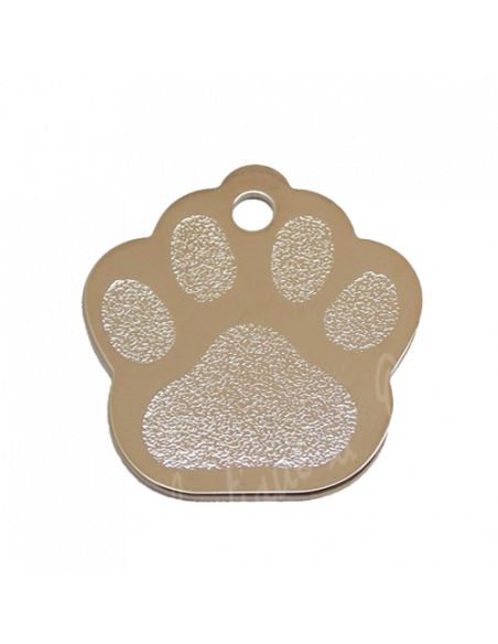 Médaille en forme de patte de chat chromé