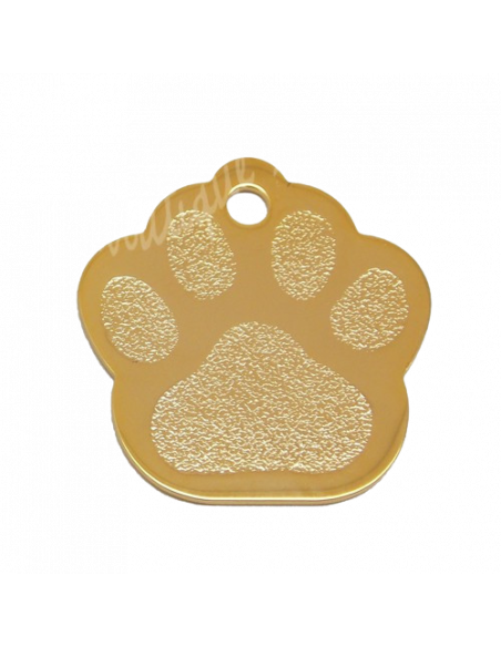 Médaille en forme de patte de chat dorée