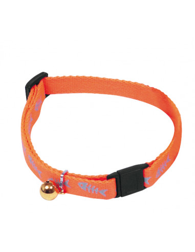 La Boutique à Pierrot - Collier pour chat fluo fish orange Martin sellier