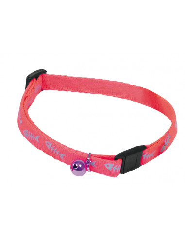 La Boutique à Pierrot - Collier pour chat fluo fish rose Martin sellier