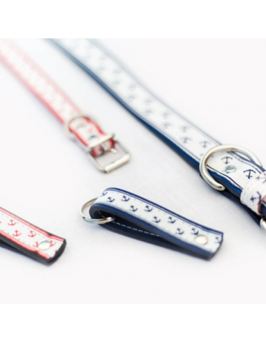 collier cuir vachette ancre