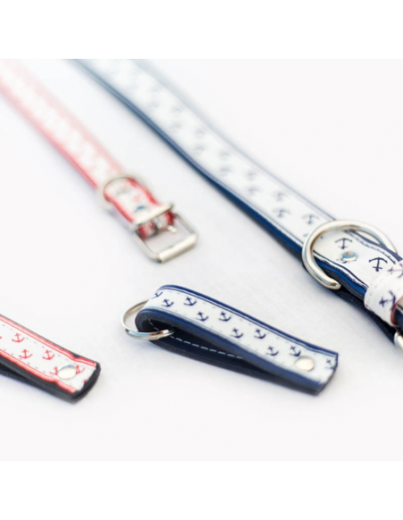 collier cuir vachette ancre