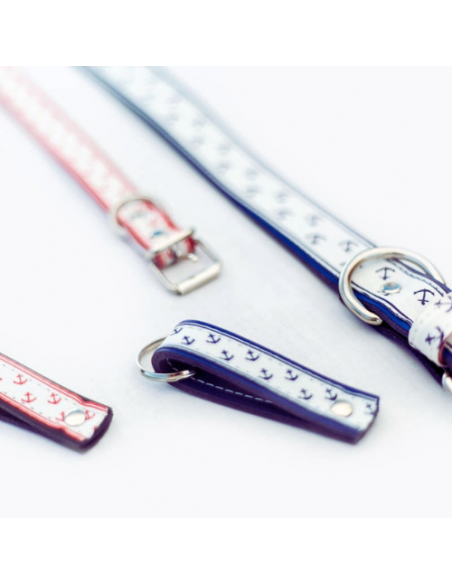 collier cuir vachette ancre