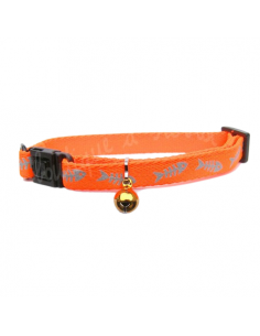 La Boutique à Pierrot - Collier pour chat fluo fish orange Martin sellier