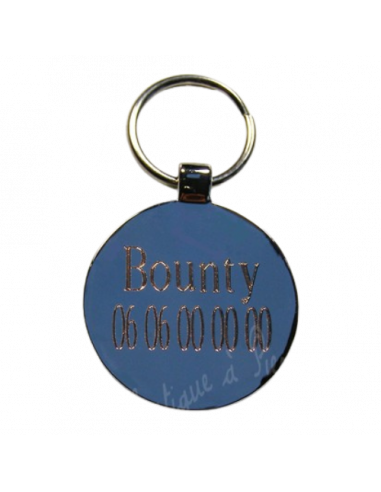 La Boutique à Pierrot - Médaille gravée pour chien modèle Gamelle 2,5 cm - gravure