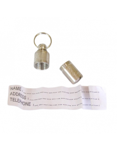 La Boutique à Pierrot - tube d'identité chromé pour chien - identification