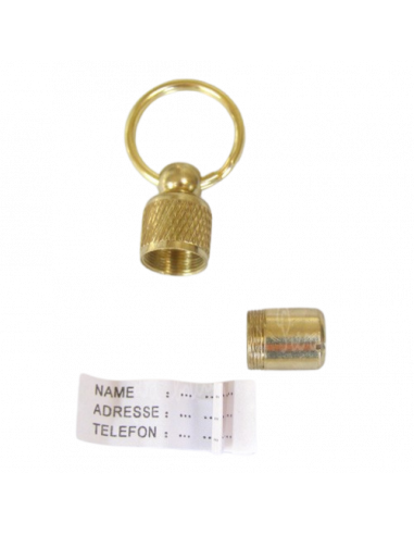 La Boutique à Pierrot - tube d'identité doré pour chien - identification