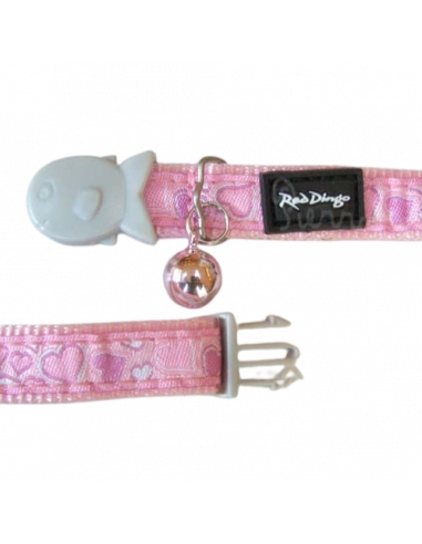 La Boutique à Pierrot - Collier Red Dingo breezy love rose pour chat - clip anti-étranglement