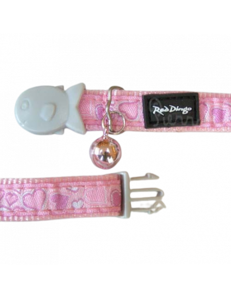La Boutique à Pierrot - Collier Red Dingo breezy love rose pour chat - clip anti-étranglement