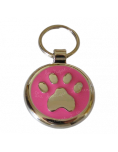 La Boutique à Pierrot - Médaille pour chat rose avec pattes