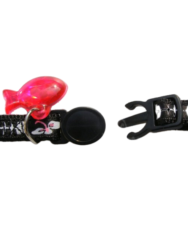 La Boutique à Pierrot - Collier pour chat Hunter noir, clip anti-étranglement
