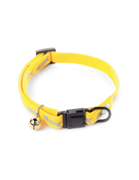 La Boutique à Pierrot - Collier pour chat fluo fish jaune Martin sellier