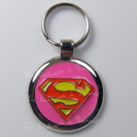 Médaille pour chat supercat rose 2,5cm