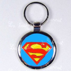 Médaille pour chien superdog bleu ciel 3cm