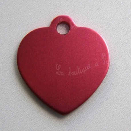 Medaille Gravee Cœur En Rose Pour Chat 27x25mm La Boutique A Pierrot