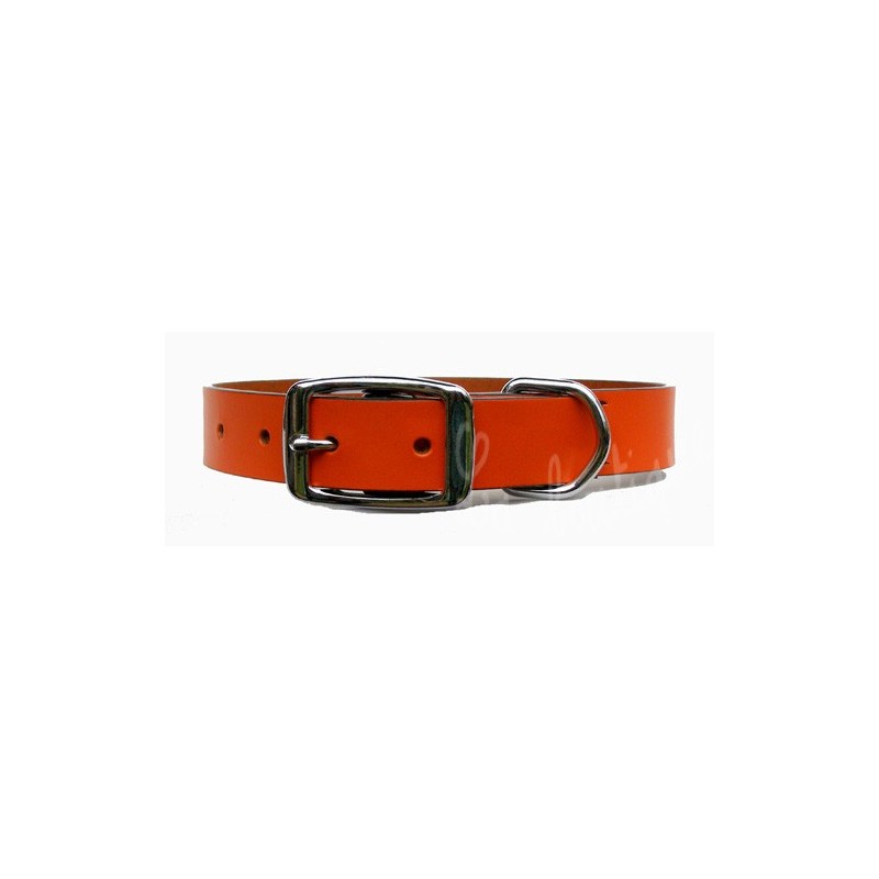 Collier personnalisé en cuir orange pour chien - La ...