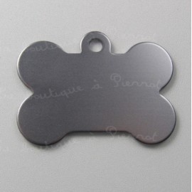 Médaille pour chien os alu métal 3,8x2,7cm